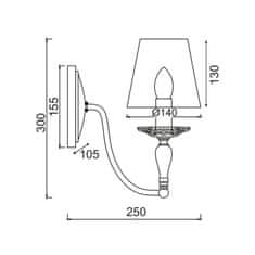 ACA ACA Lighting Textile nástěnné svítidlo DL9501WWB