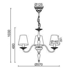 ACA ACA Lighting Textile závěsné svítidlo DL9503PWB