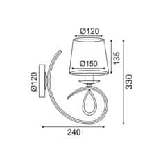 ACA ACA Lighting Textile nástěnné svítidlo TNK81490CG1W