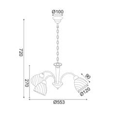 ACA ACA Lighting Prim závěsné svítidlo DLX7393