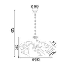 ACA ACA Lighting Prim závěsné svítidlo DLX7395BR