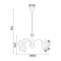 ACA ACA Lighting Prim závěsné svítidlo DLX7393BR