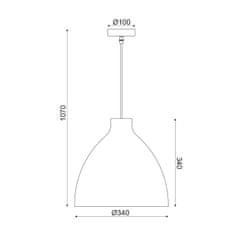 ACA ACA Lighting Prim závěsné svítidlo ML1013011N