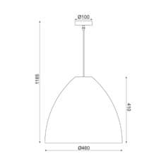 ACA ACA Lighting Prim závěsné svítidlo ML1013021N