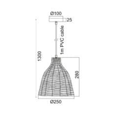 ACA ACA Lighting Prim závěsné svítidlo KS182026P