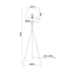 ACA ACA Lighting Prim stojanové svítidlo ML307211FW