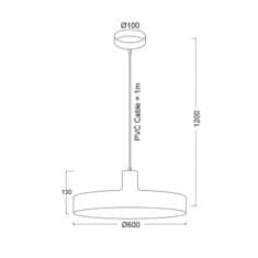 ACA ACA Lighting Prim závěsné svítidlo OD5392LBK