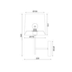 ACA ACA Lighting Prim nástěnné svítidlo ML307211WB