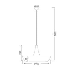 ACA ACA Lighting Prim závěsné svítidlo OD5435WH