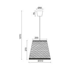 ACA ACA Lighting Prim závěsné svítidlo SU04PWH