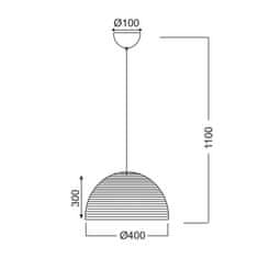 ACA ACA Lighting Prim závěsné svítidlo V28507IP40