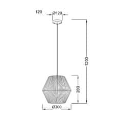 ACA ACA Lighting Prim závěsné svítidlo V36319