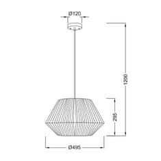 ACA ACA Lighting Prim závěsné svítidlo V36320