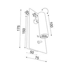 ACA ACA Lighting LED nástěnné svítidlo COB 3W 4000K kov černá INYOKA 151BMB