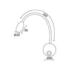 ACA ACA Lighting Wall a amp;Ceiling nástěnné svítidlo SF126BLED340G