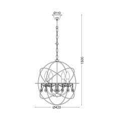 ACA ACA Lighting Vintage závěsné svítidlo AD15004