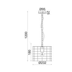 ACA ACA Lighting Vintage závěsné svítidlo GN731PSCE