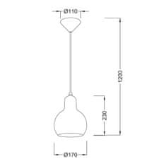 ACA ACA Lighting Vintage závěsné svítidlo V292851PCL