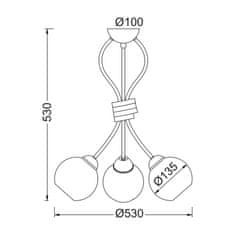 ACA ACA Lighting Elegant závěsné svítidlo DL11693C