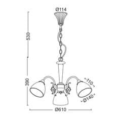 ACA ACA Lighting Elegant závěsné svítidlo DL8163