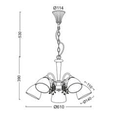 ACA ACA Lighting Elegant závěsné svítidlo DL8165