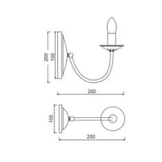 ACA ACA Lighting Elegant nástěnné svítidlo DL9311WAG