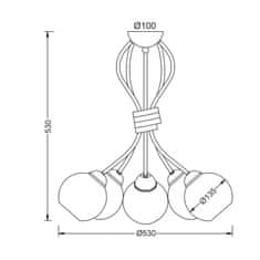 ACA ACA Lighting Elegant závěsné svítidlo DL11695C