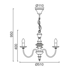 ACA ACA Lighting Elegant závěsné svítidlo DL9313PAG