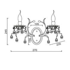 ACA ACA Lighting Elegant nástěnné svítidlo DL9342WWG