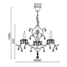 ACA ACA Lighting Elegant závěsné svítidlo DL9343PWG