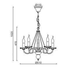 ACA ACA Lighting Elegant závěsné svítidlo DL9365PWG