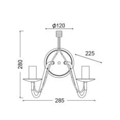 ACA ACA Lighting Elegant nástěnné svítidlo DLA0012W