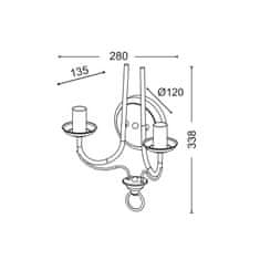 ACA ACA Lighting Elegant nástěnné svítidlo DLA0432W