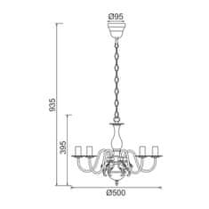 ACA ACA Lighting Elegant závěsné svítidlo DLA12005P