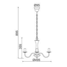 ACA ACA Lighting Elegant závěsné svítidlo DLA12013PB