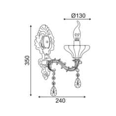 ACA ACA Lighting Elegant nástěnné svítidlo TNK854531W