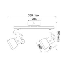 ACA ACA Lighting Spot nástěnné a stropní svítidlo MC167792C