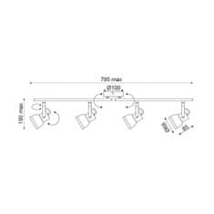 ACA ACA Lighting Spot nástěnné a stropní svítidlo MC167794C