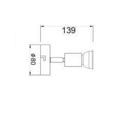 ACA ACA Lighting Spot nástěnné svítidlo MC634BK1