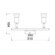 ACA ACA Lighting Spot stropní svítidlo MC634WH2