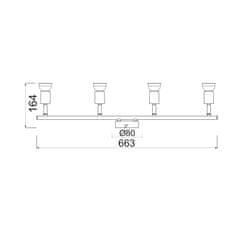 ACA ACA Lighting Spot stropní svítidlo MC634WH4