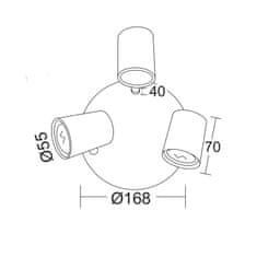 ACA ACA Lighting Spot stropní svítidlo SUH1893PW