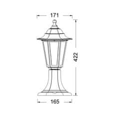 ACA ACA Lighting venkovní 6S plastová stojací lampa rezavá 41CM E27 IP44 PLGQ3R