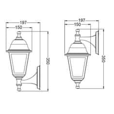 ACA ACA Lighting Garden Wall nástěnné svítidlo PLGP1W