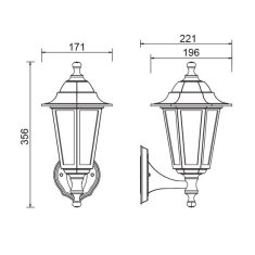 ACA ACA Lighting Garden Wall nástěnné svítidlo PLGQ1W