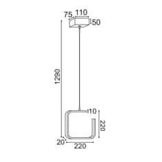 ACA ACA Lighting Decoled LED závěsné svítidlo V27LEDP22BK