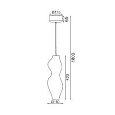 ACA ACA Lighting Decoled LED závěsné svítidlo ZM13LEDP15