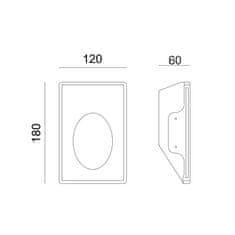 ACA ACA Lighting Gypsum zapuštěné sádrové svítidlo G8009MR