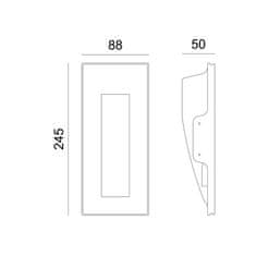 ACA ACA Lighting Gypsum LED zapuštěné sádrové svítidlo G8011LED