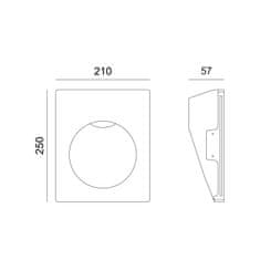 ACA ACA Lighting Gypsum LED zapuštěné sádrové svítidlo G8016LED